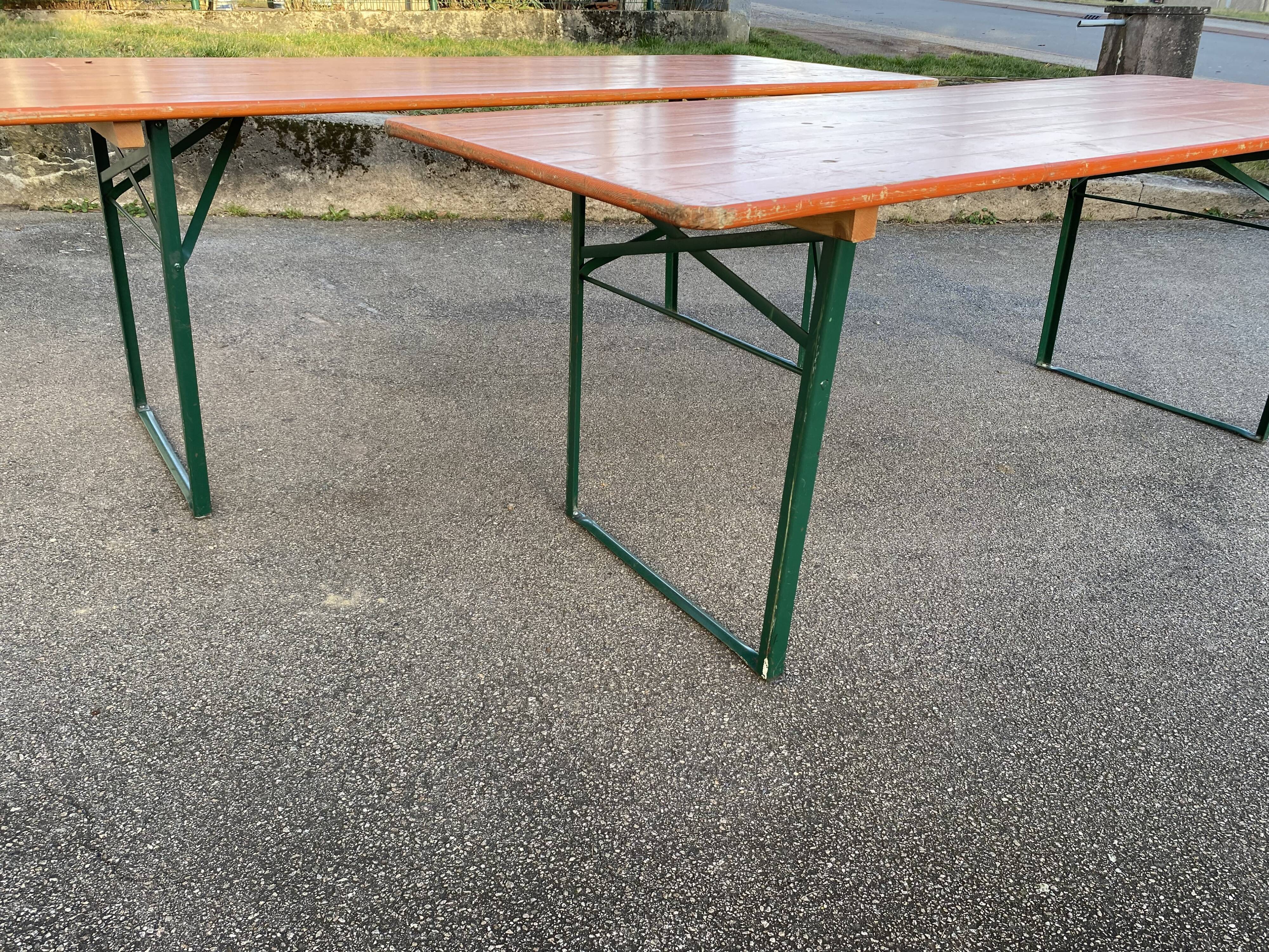 Pair of brasserie tables
