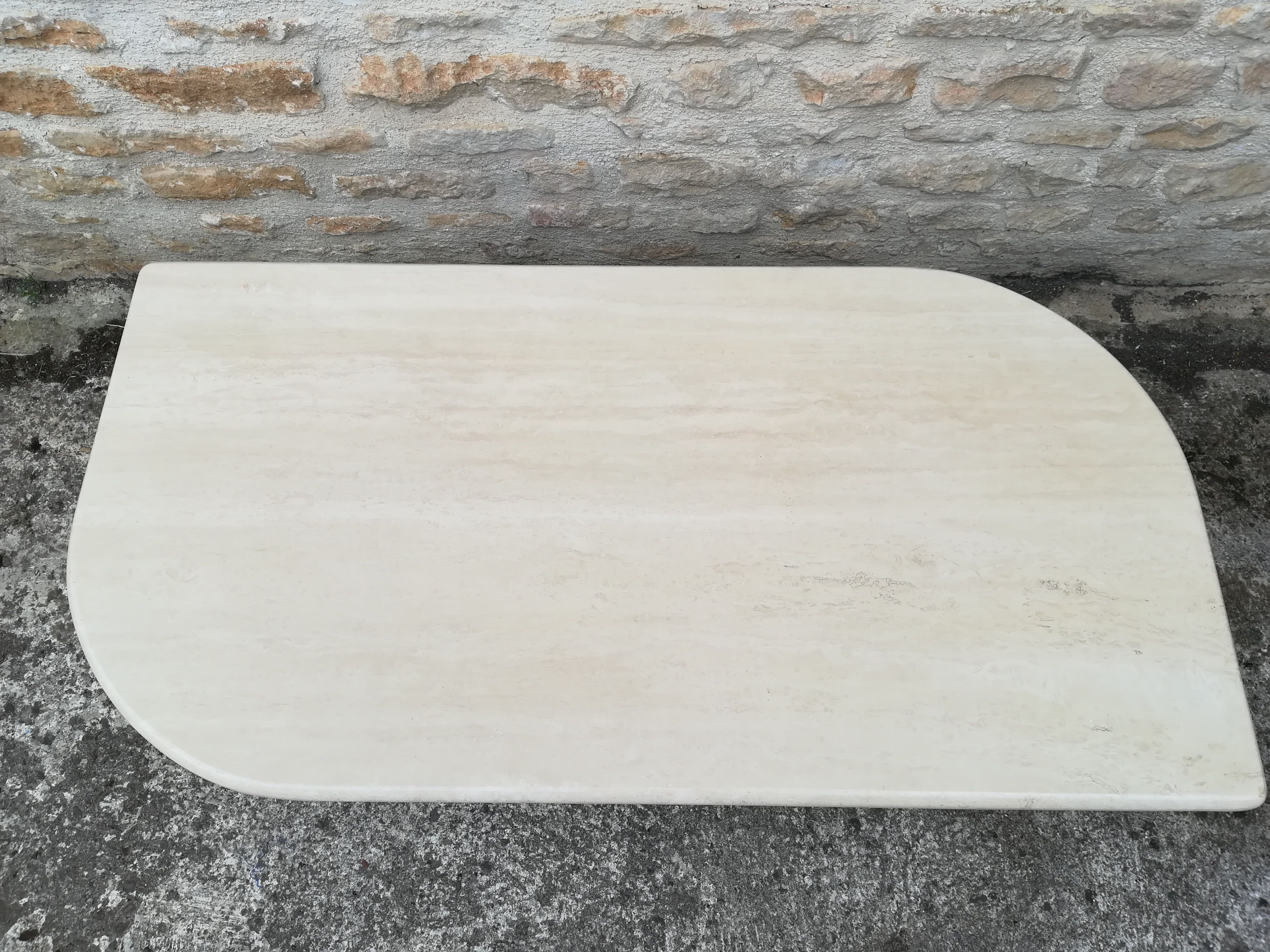 Travertine coffee table