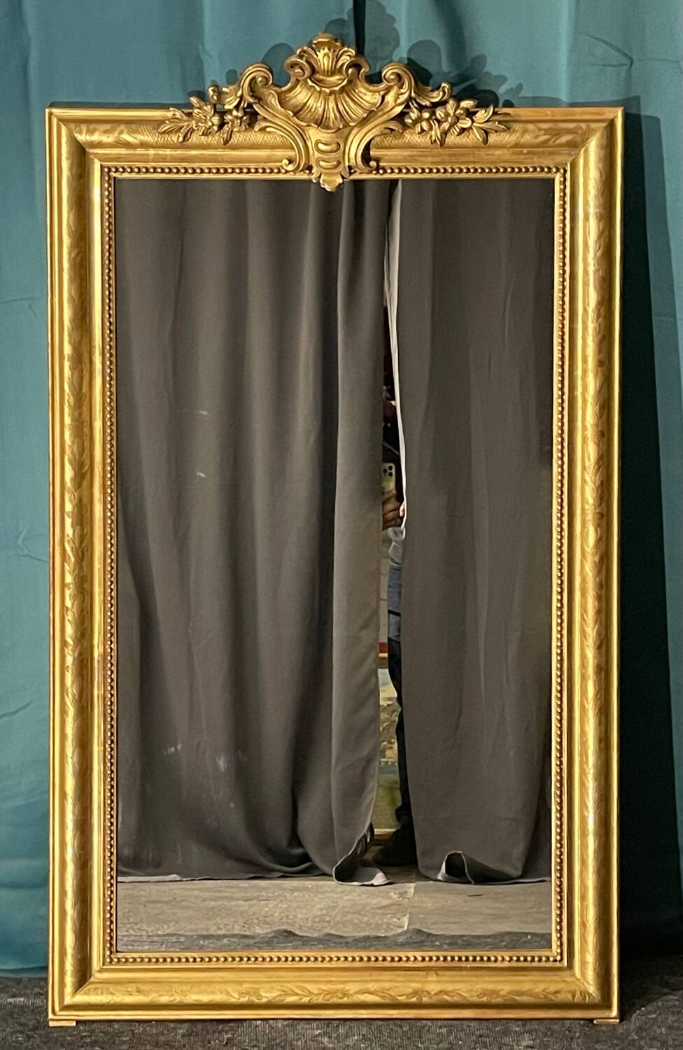 Antique mirror H140x 82.5 from the Louis Philippe period, very good condition