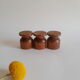 Set de 3 coquetiers en bois vintage