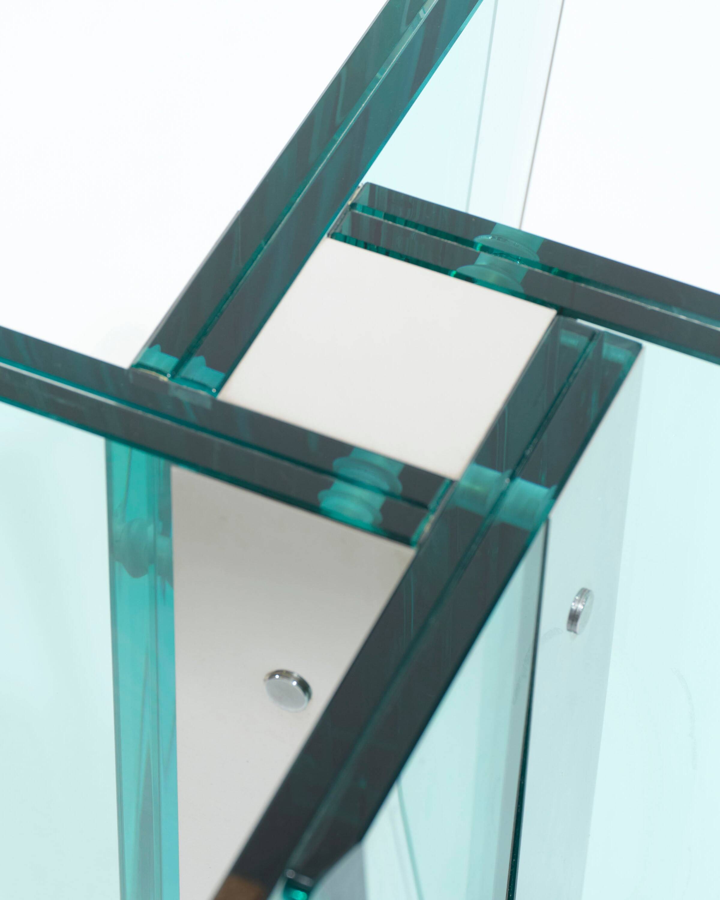 Table en verre pietro chiesa, 1970s
