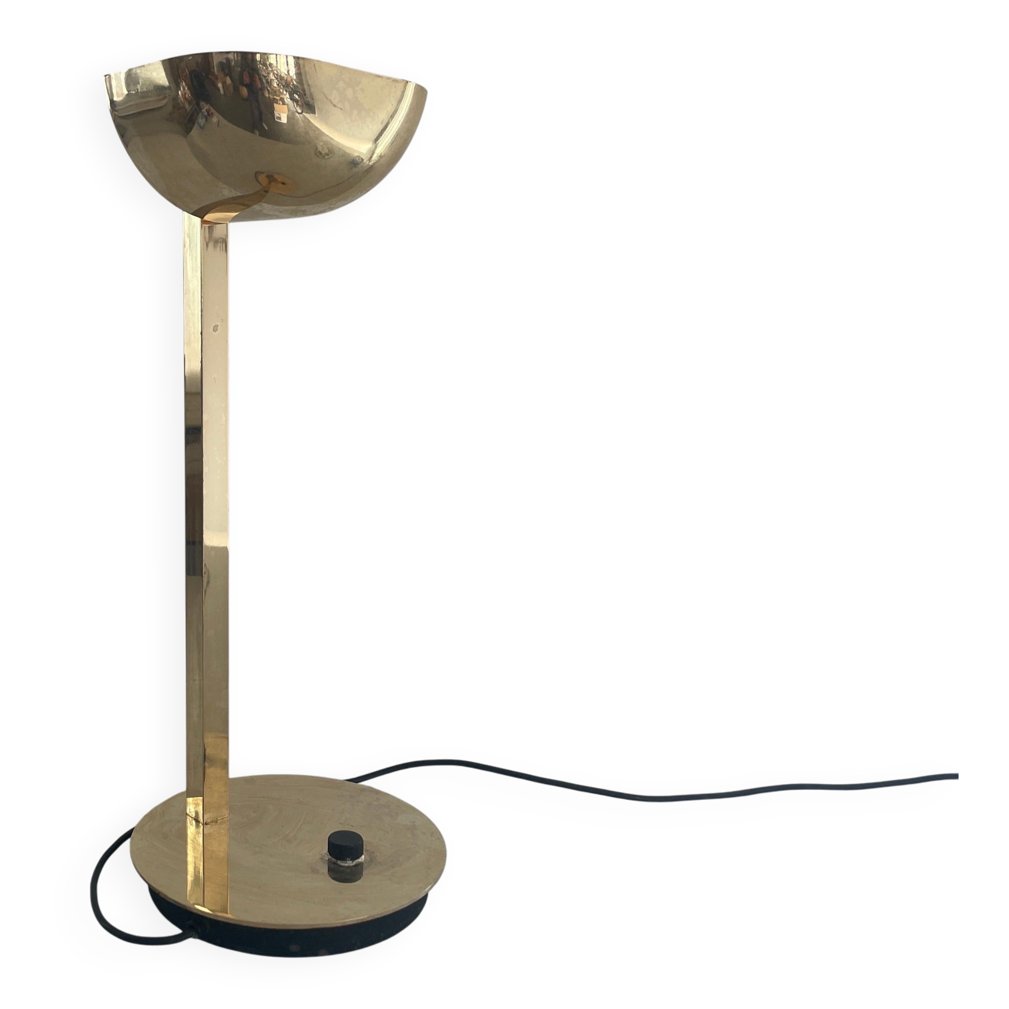 Lampe de bureau moderniste en laiton par Hillebrand, années 1960, Allemagne
