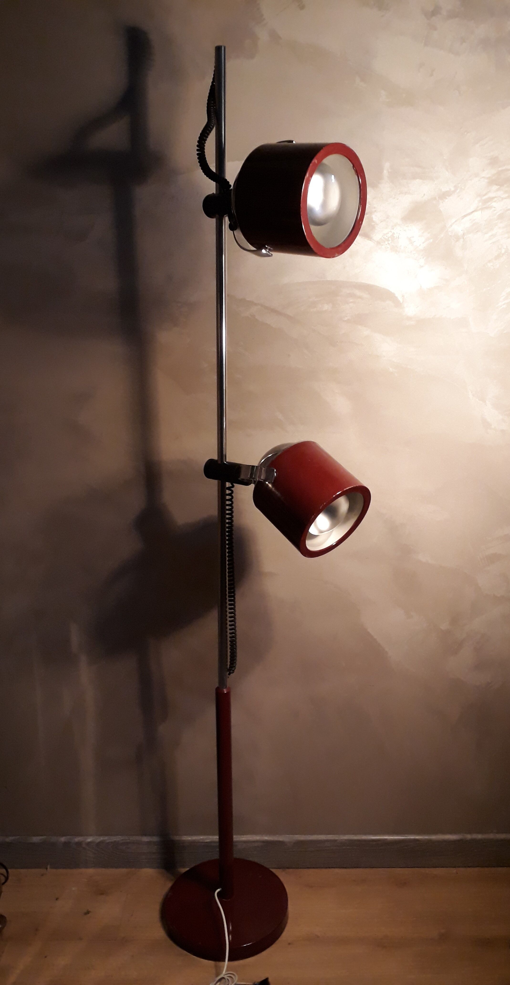 1950s Lamppost in burgundy and chrome