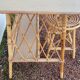 Bureau en rotin avec tabouret vintage- 1950s