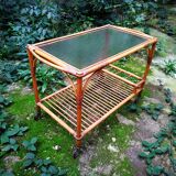 Glass and rattan service
