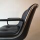 Black leather office chair by Charles Pollock for Knoll,1970
