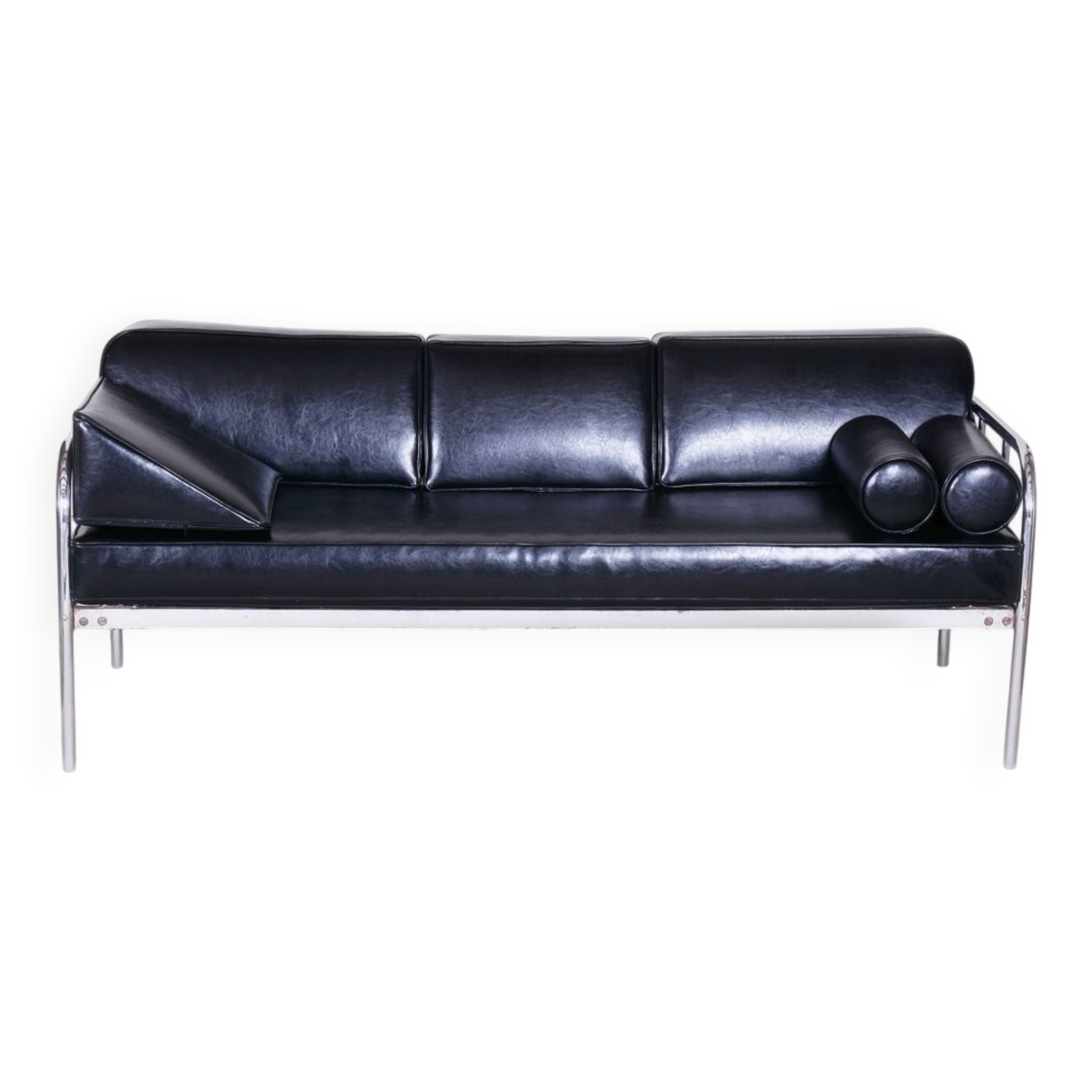 Bauhaus Sofa in Leather from Vichr a Spol, 1930s