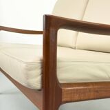 Vintage Two-Seater Senator Sofa in Teak by Ole Wanscher for Cado, 1970s