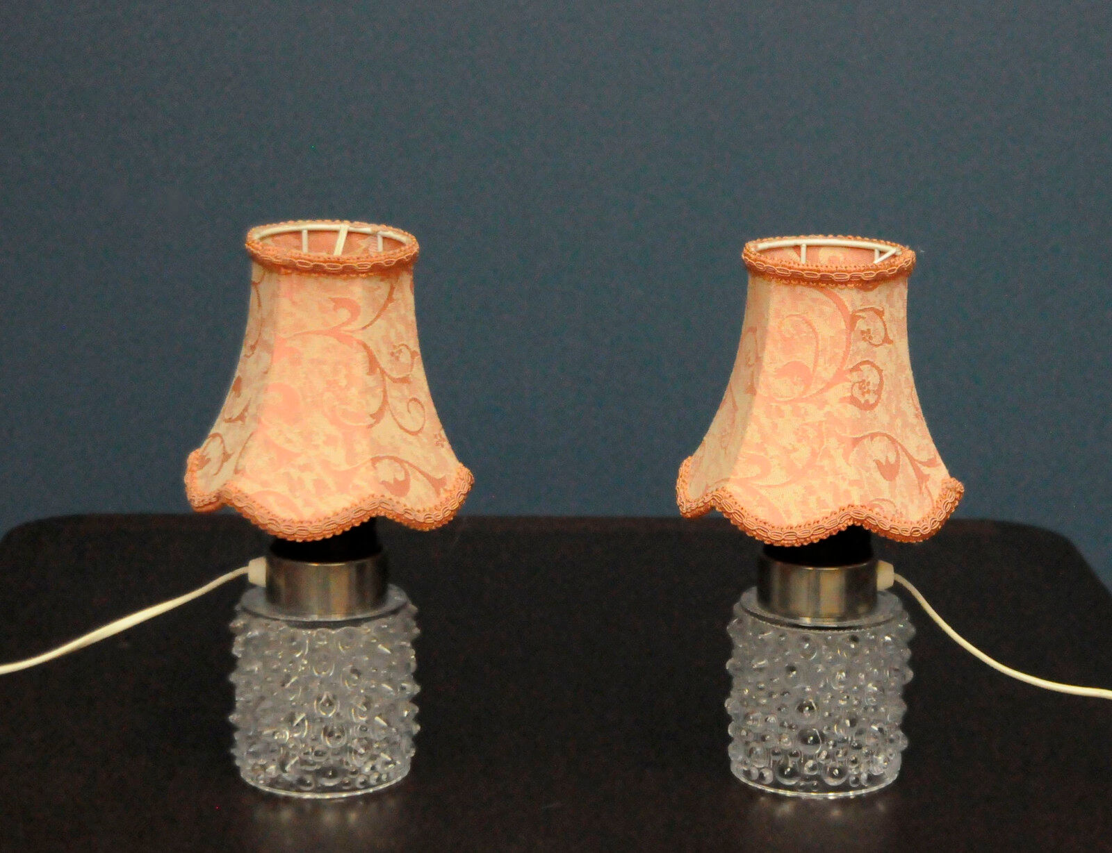 Pair of Orrefors lamps