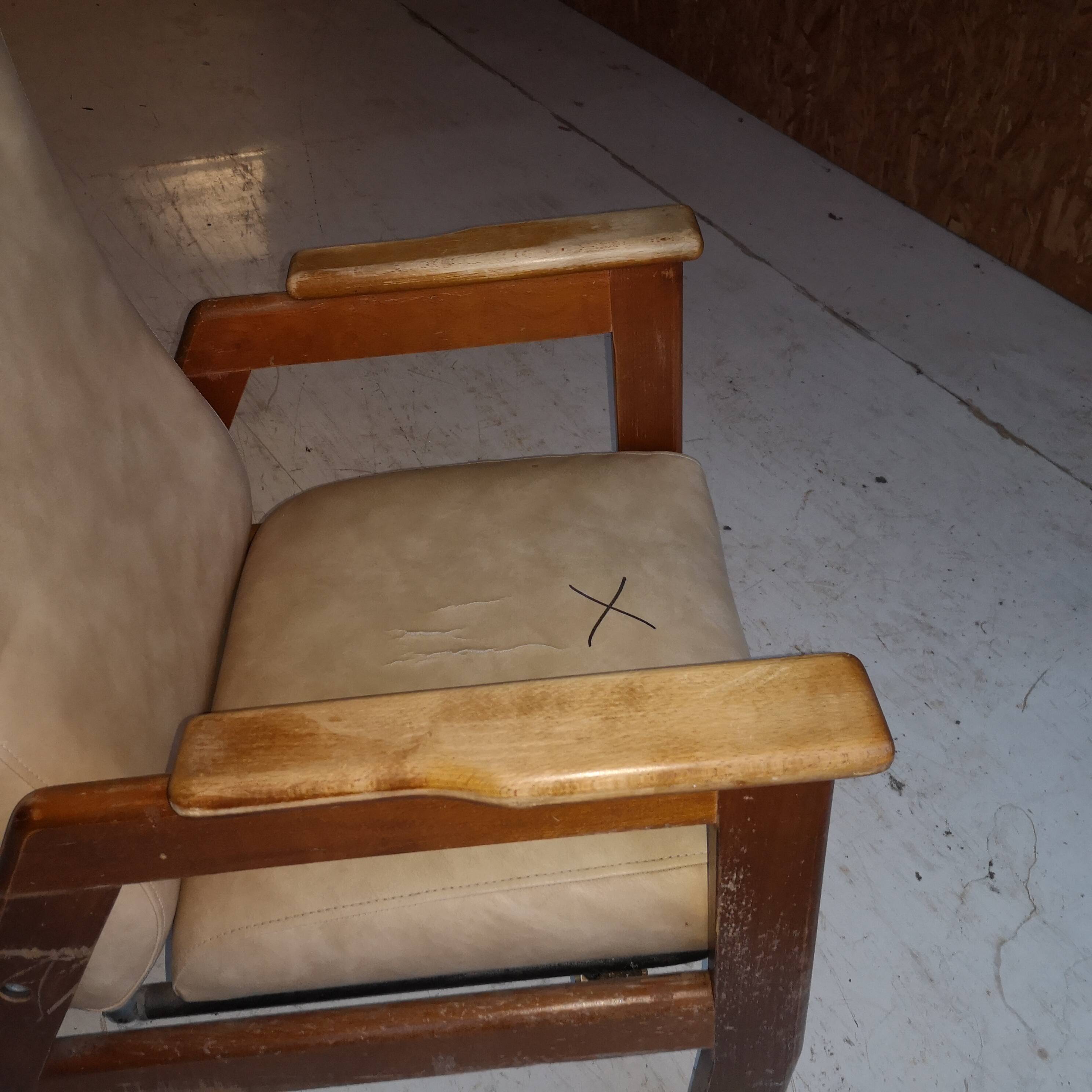 Modernist armchair in the design of René Gabriel in oak.