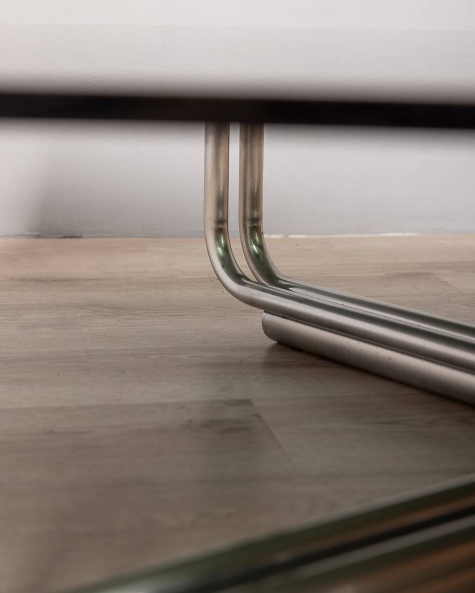 Table en verre vintage des années 60 mod. 784 design G.Frattini pour Cassina