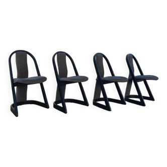 Set of 4 designer chairs from 1970
