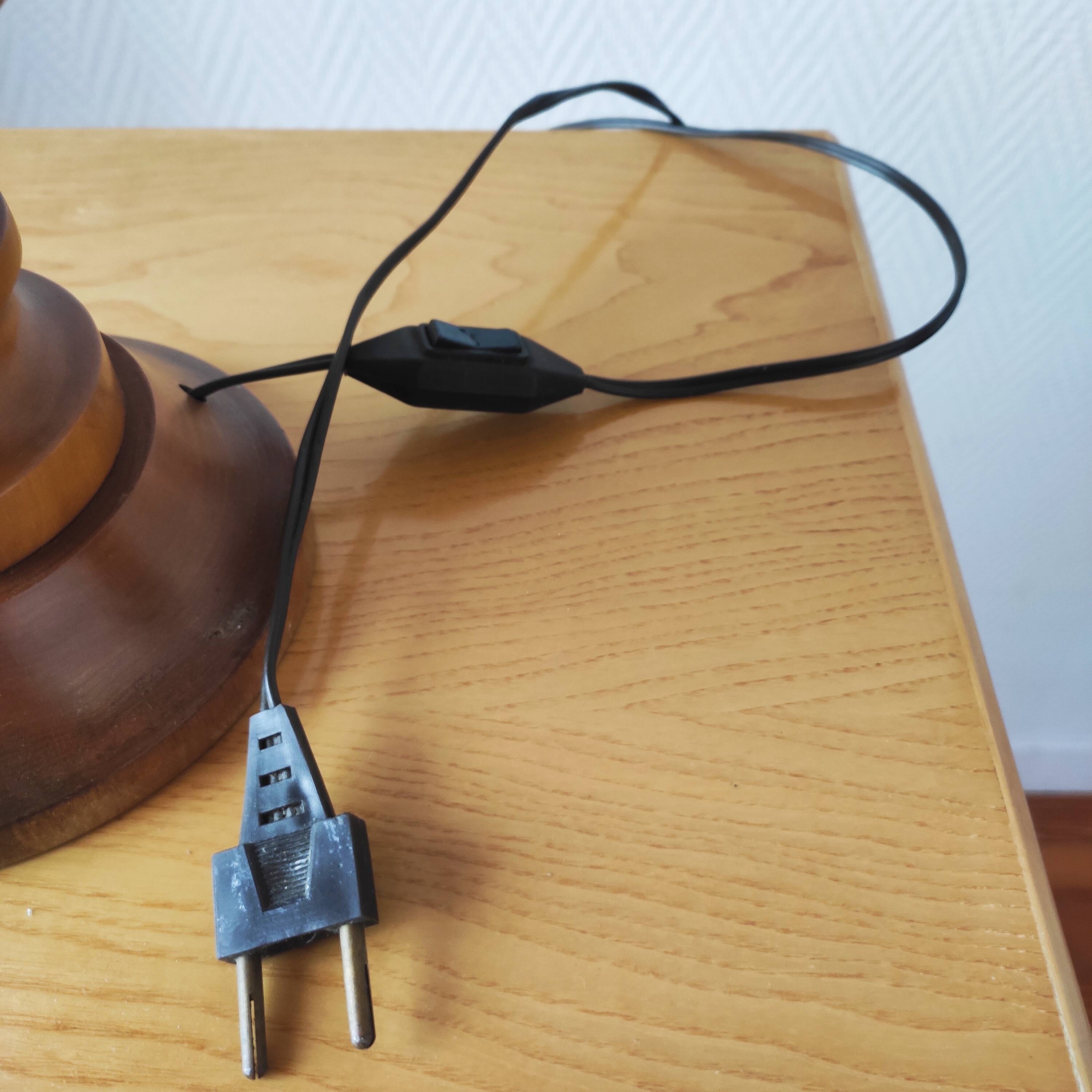 Vintage light wood lamp 1960-70