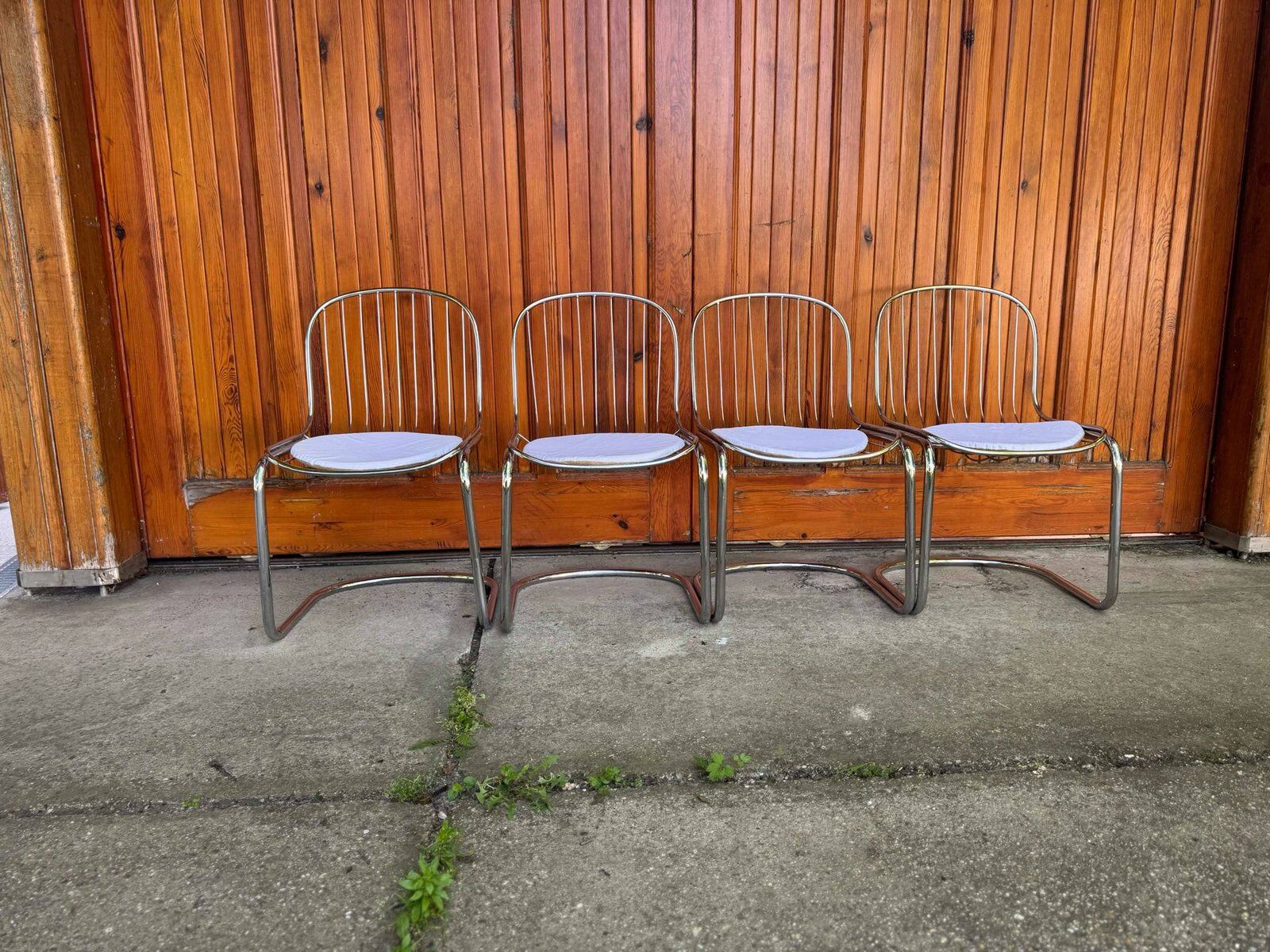 Italian dining chairs style Gastone Rinaldi, 1970s, set of 4