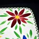 Vintage ceramic trivet from Saint-Clément - floral 1960-1970