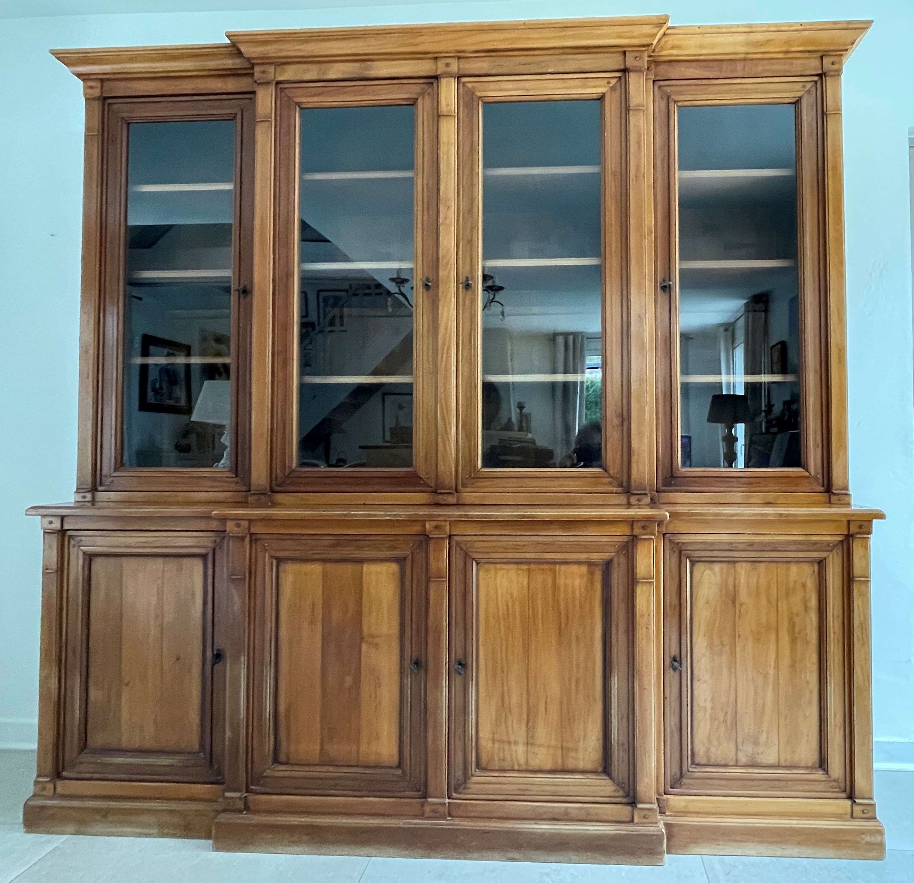 Directoire two-body 4-door bookcase