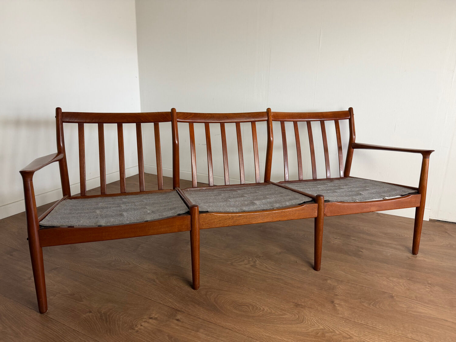 Scandinavian banquette in the style of Sven Ellekaer Eriksen from the 1960s.