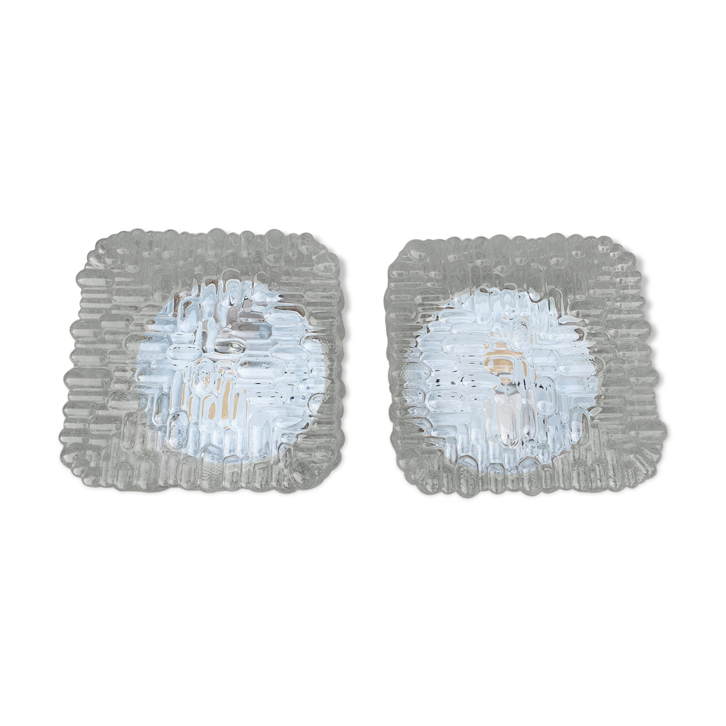 Pair of ceiling lights, design 70s