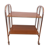 Vintage rolling and folding service in chrome-plated metal