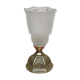 Art Deco period lamp, superb tulip in molded pressed glass signed P MAYNADIER