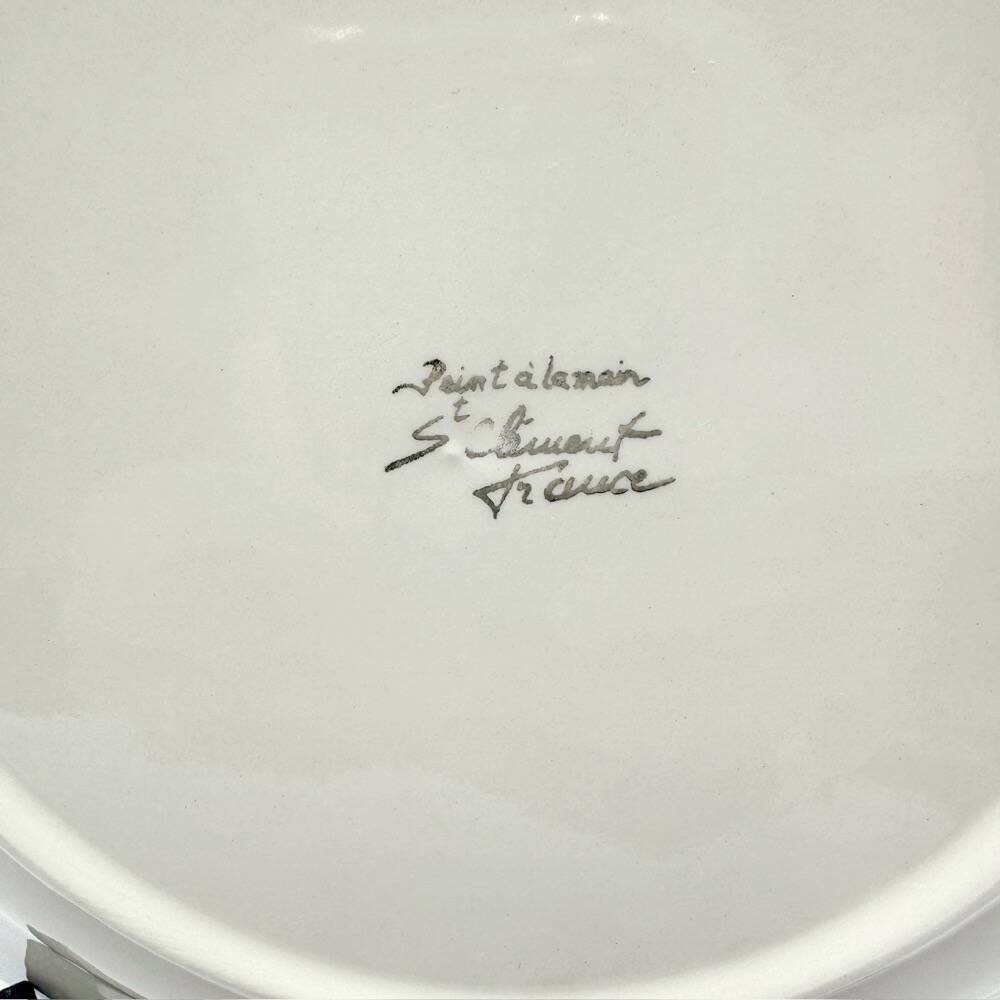 Saint-Clément "Orchard" Mid-Century Barbotine Plates