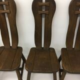 Set of 4 Belgian Brutalist Dining Chairs from De Puydt, 1970’s