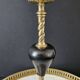 Oeuf d'Autruche, Socle en Laiton/Bronze et Marbre Noir (XIXe - Napoléon III) H: 37 cm | PlaceOddity