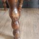 Tabouret tripode bois perlé