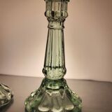 2 Glass candle holders
