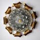 Applique soleil, feuille d'or, verre de Murano, Italie, 1960