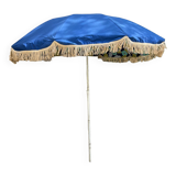 Blue parasol and flowers