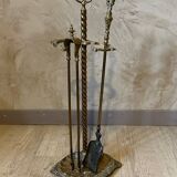 Bronze fireplace set