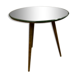 Table pieds fuseaux et plateau en verre