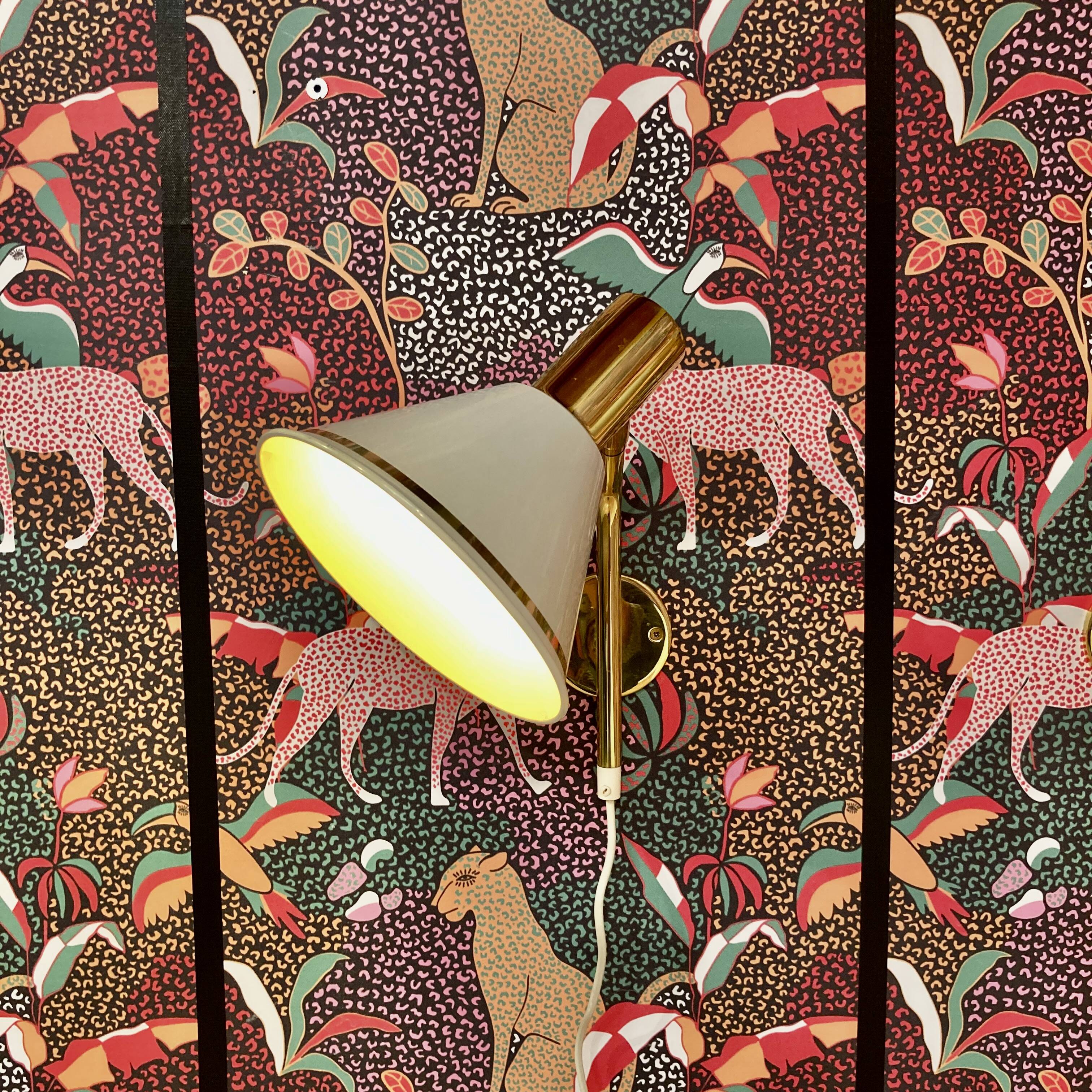 Pair of modular wall lights Scandinavian design 1960.