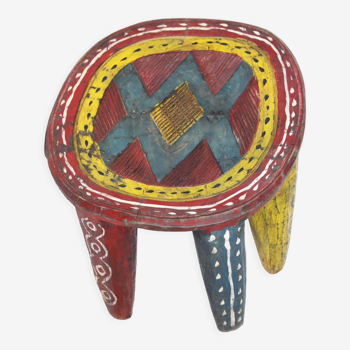 Tabouret africain nupé du nigeria