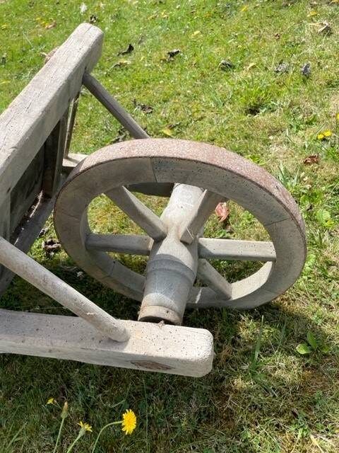 Old wooden wheelbarrow