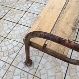 Banc de jardin en bois et fer