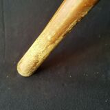 Wooden and leather folding stool