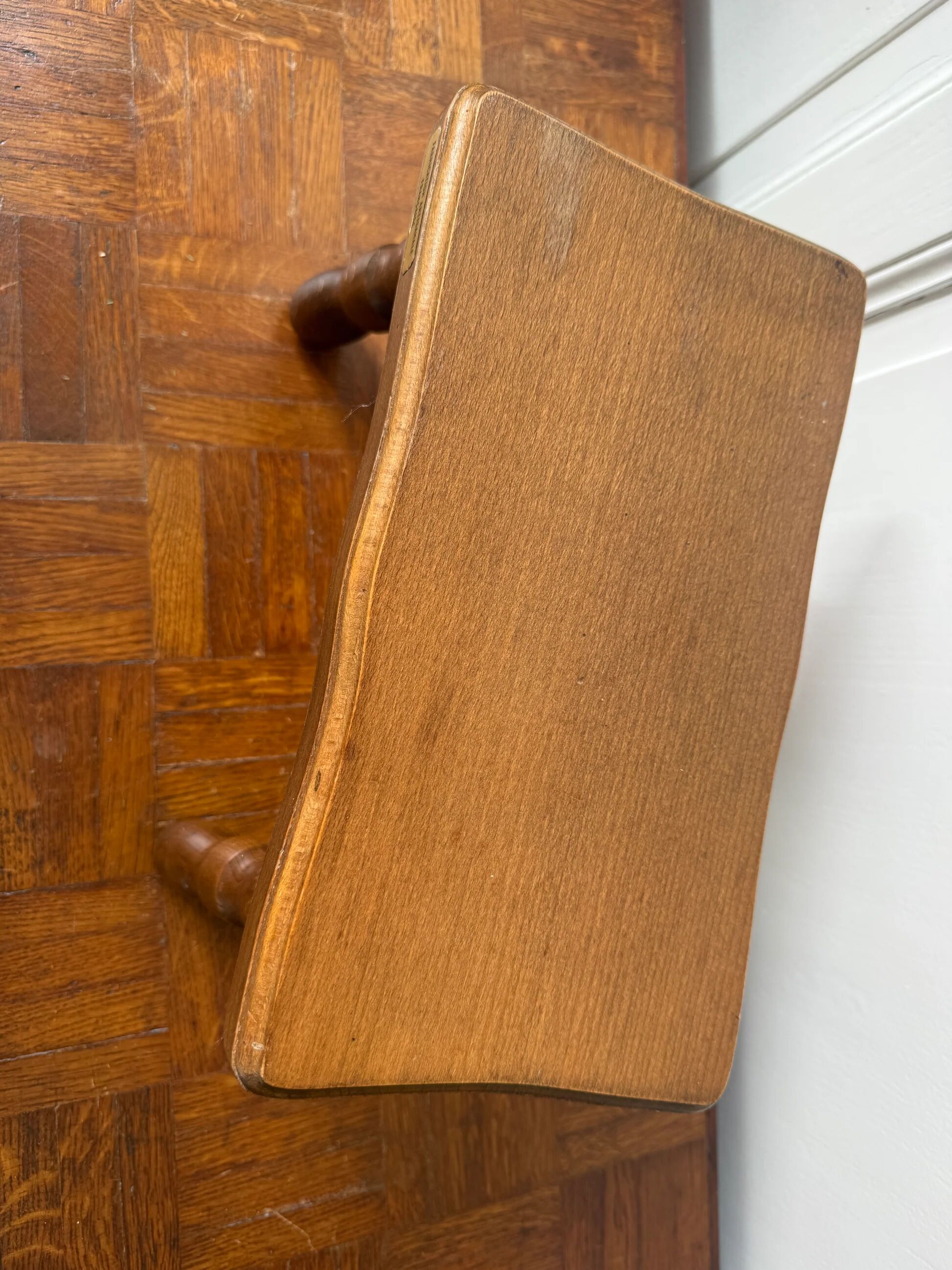 Old wooden milking stool