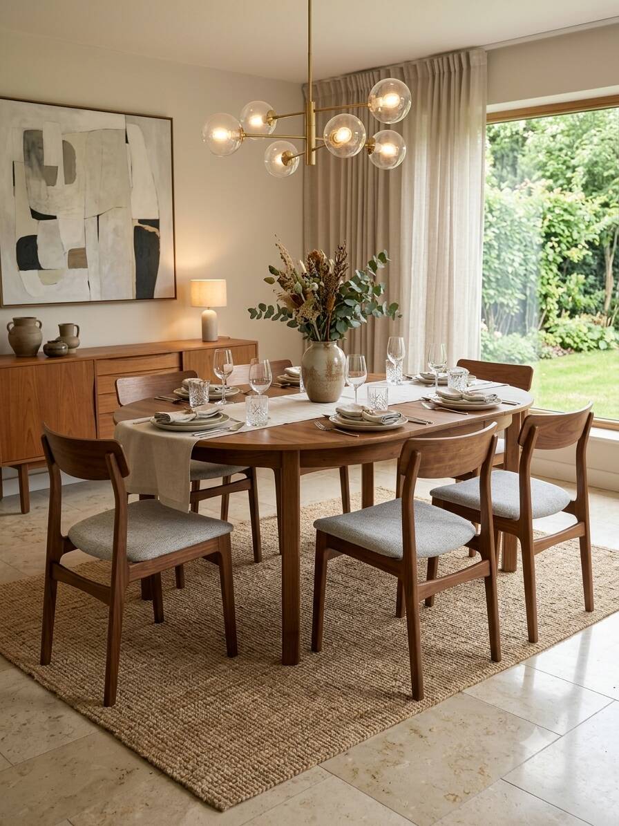 Scandinavian extendable oak table from the 1960s (butterfly extension)