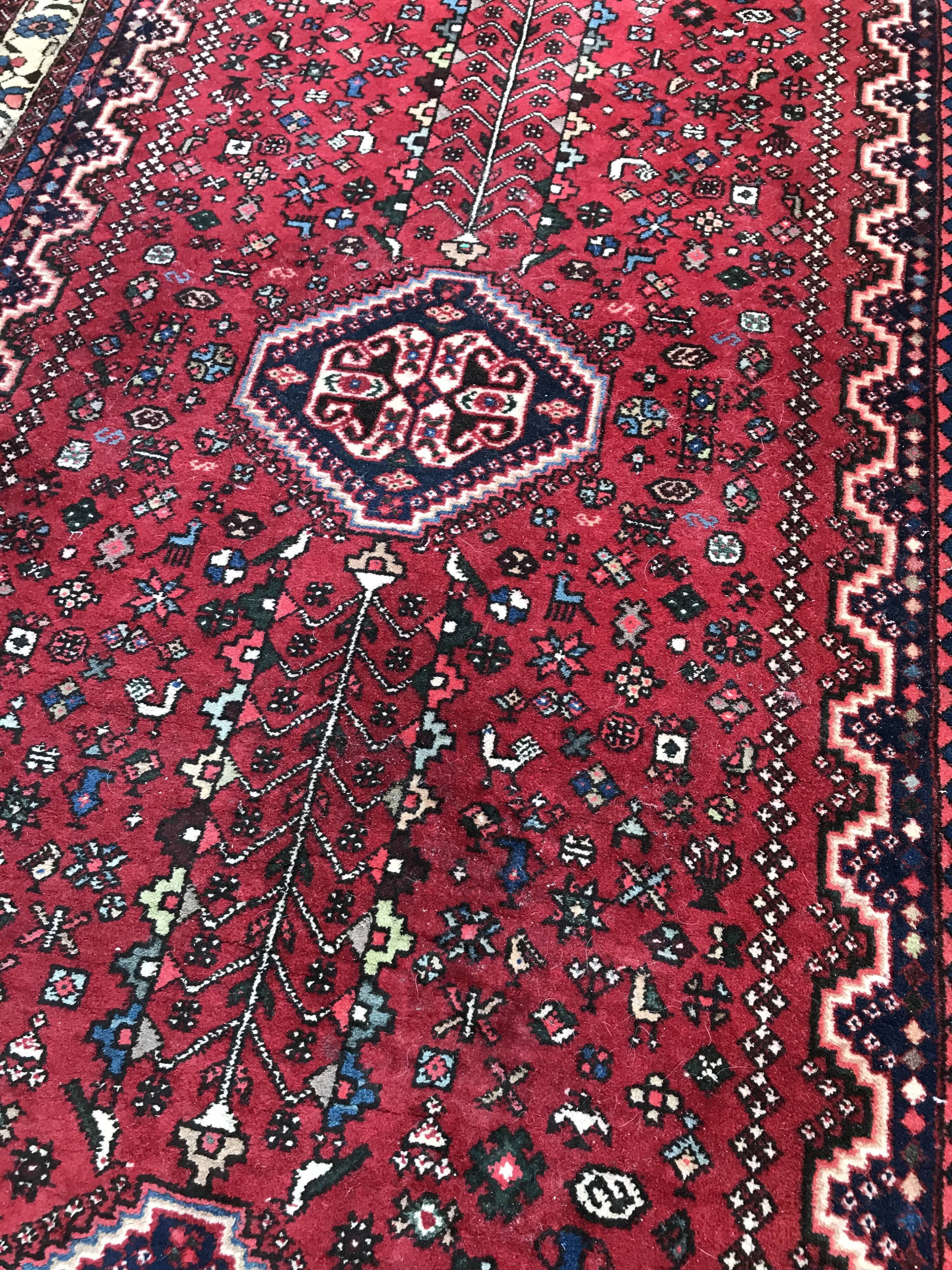 Carpet old corridor Persian abadeh done hand 107x297cm