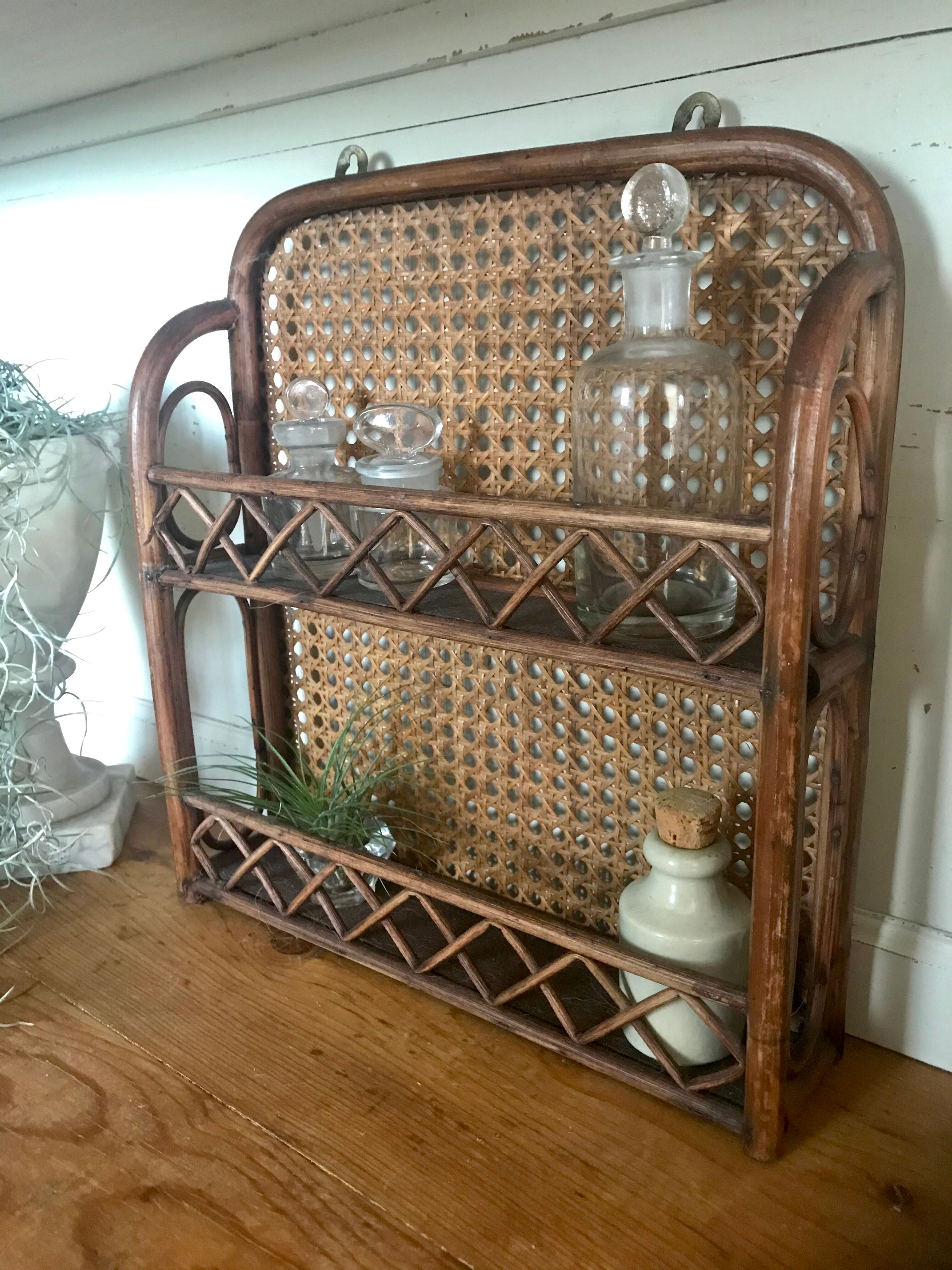 Rattan spice shelf and canning