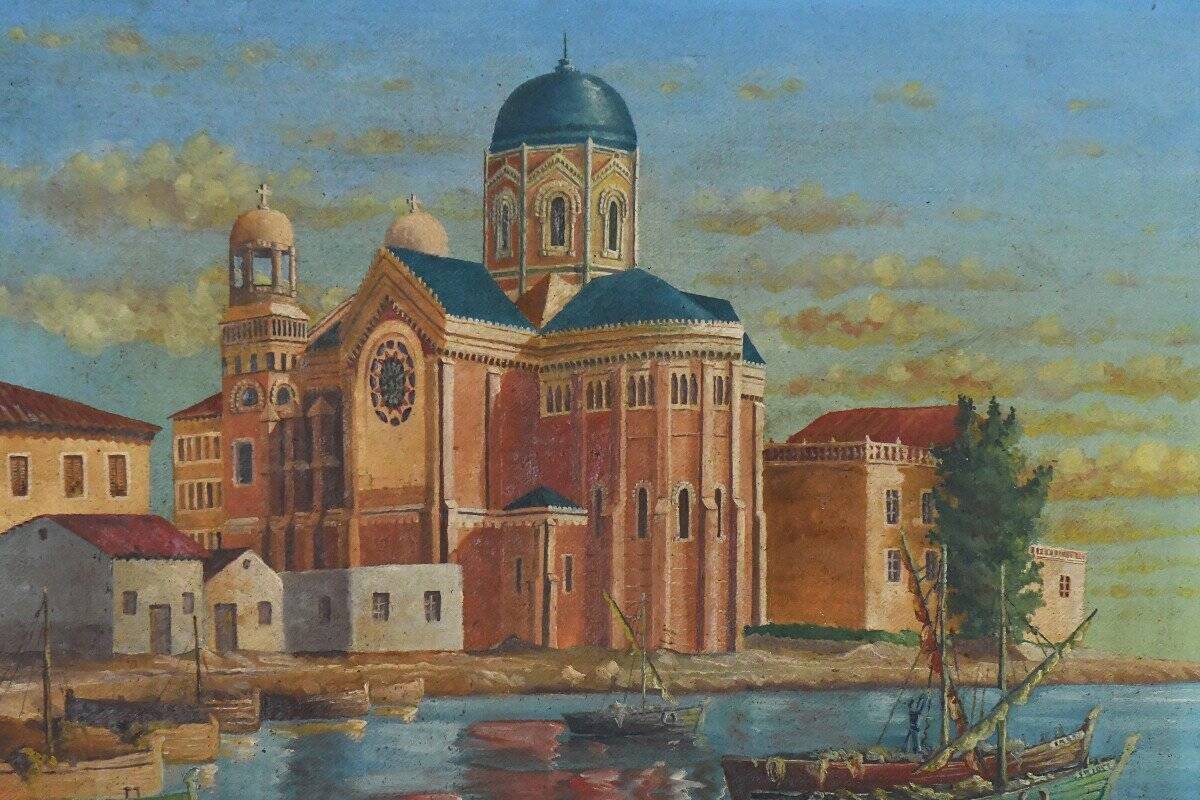 G. eckert oil on canvas "landscape"