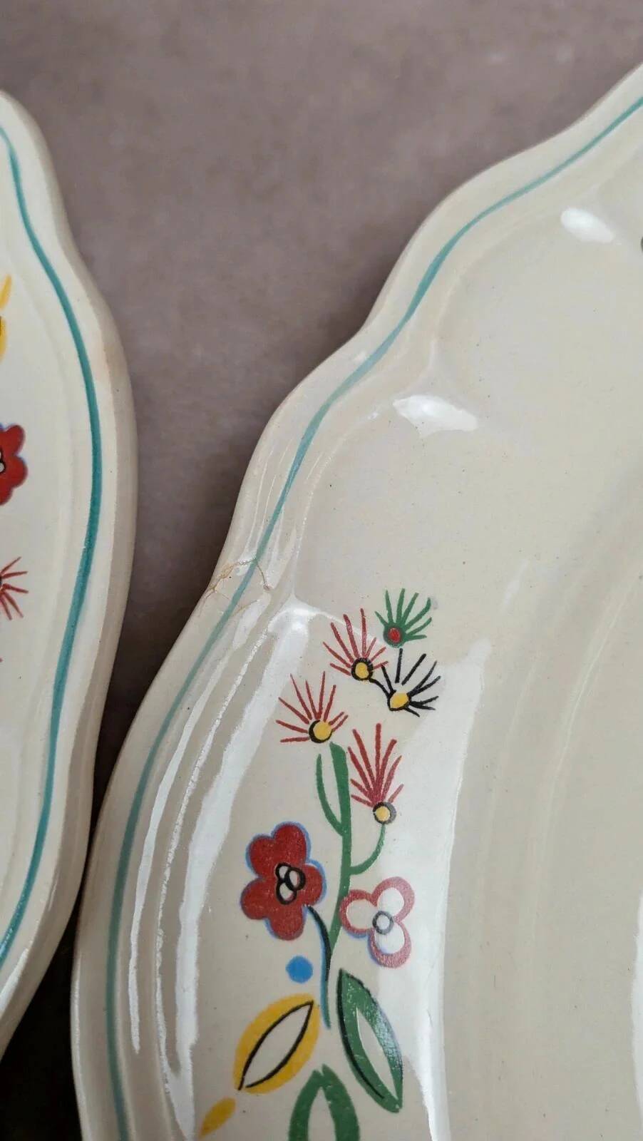 Lot de 5 assiettes creuses Salins décor oiseaux