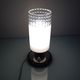 Tube bedside lamp with bi-material/vintage glass lampshade, 60/70s