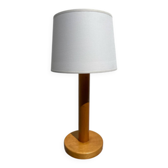 Lampe en bois tourné 1980