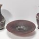 Stunning Postmodern Brown Hand-Molded Scavo Glass Vase, Italy