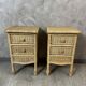 Pair of rattan bedside tables