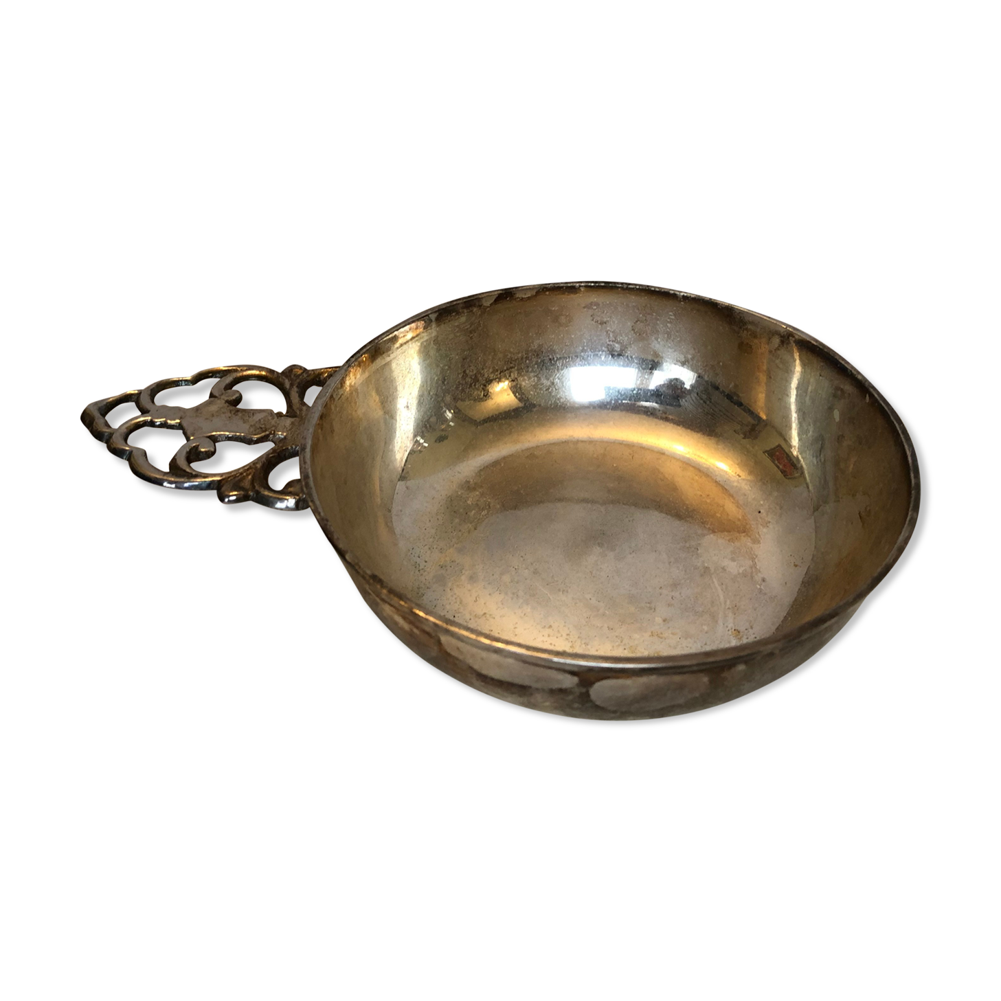 Silver metal tastevin