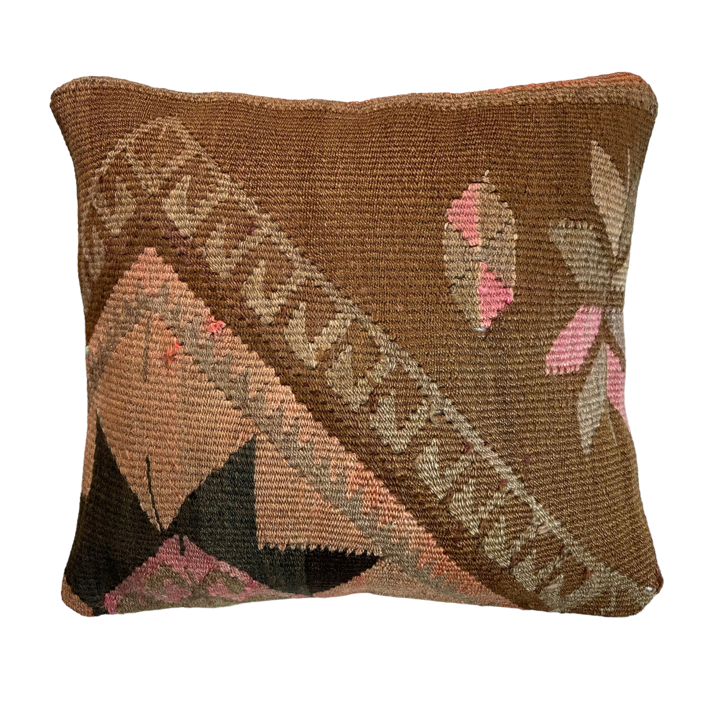 Vintage turkish kilim cushion cover, 40 x 40 cm